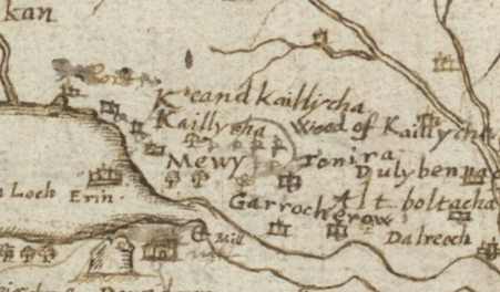 Garrichrew on Ponts Map of 1583  Reproduced with the permission of the National Library of Scotland https://maps.nls.uk/index.html