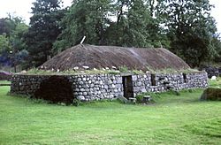 A reconstructed blackhouse at the Highland Folk Museum, Newtonmore