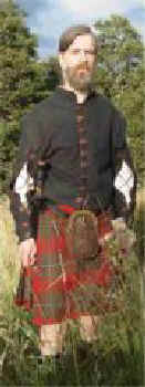 Peter in MacGregor kilt and 17th century slashed doublet